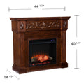 Gracewood Hollow Ortiz Espresso Electric Fireplace