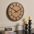 Sei Furniture Palesa Wood And Iron Clock 20 W X 2 D X 20 H