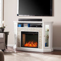 Sei Furniture Redden Corner Convertible Criss Cross Electric Fireplace With Storage 16 W X 37 D X 52 H