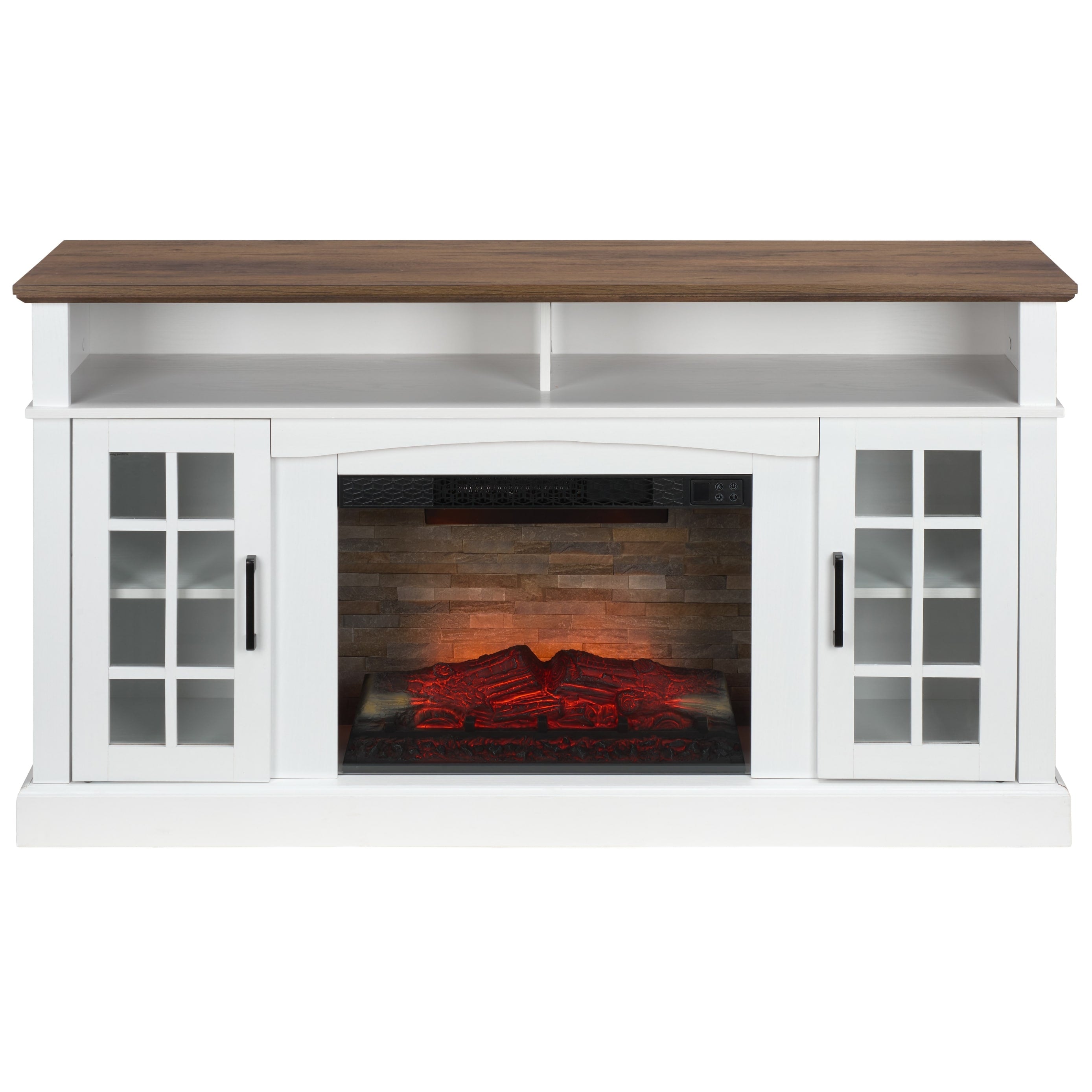 Sei Furniture Rylee 2 Door Wood Fireplace 58 W X 16 D X 32 H