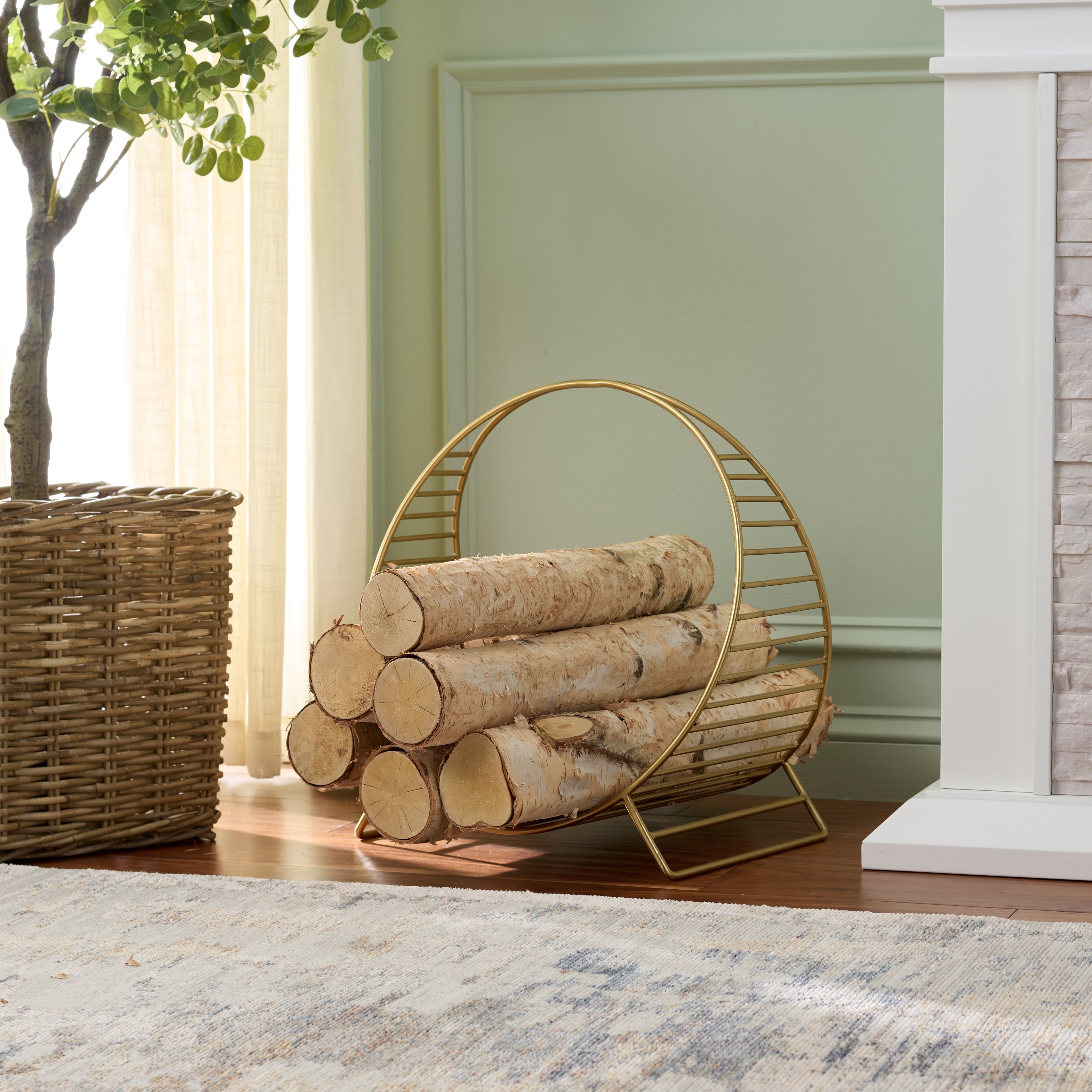 Sei Furniture Torryann Metal Log Holder 18 W X 12 D X 18 H