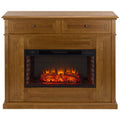 Sei Furniture Trevor 2 Drawer Wood Mantel With 33 Inch Firebox 43 W X 16 D X 40 H