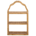 Sei Furniture Waldo Wood And Rattan Wall Shelf 19 W X 7 D X 31 H