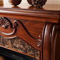 Gracewood Hollow Owens Walnut Electric Fireplace