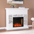 Sei Furniture Wansford Criss Cross Electric Fireplace 15 W X 41 D X 46 H