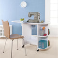 Harper Blvd White Folding Sewing Machine Table