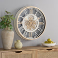 Sei Furniture Willmar Roman Gear Clock 24 W X 4 D X 24 H