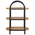 Sei Furniture Wilson Wood And Pe Rattan Shelf 27 W X 12 D X 40 H