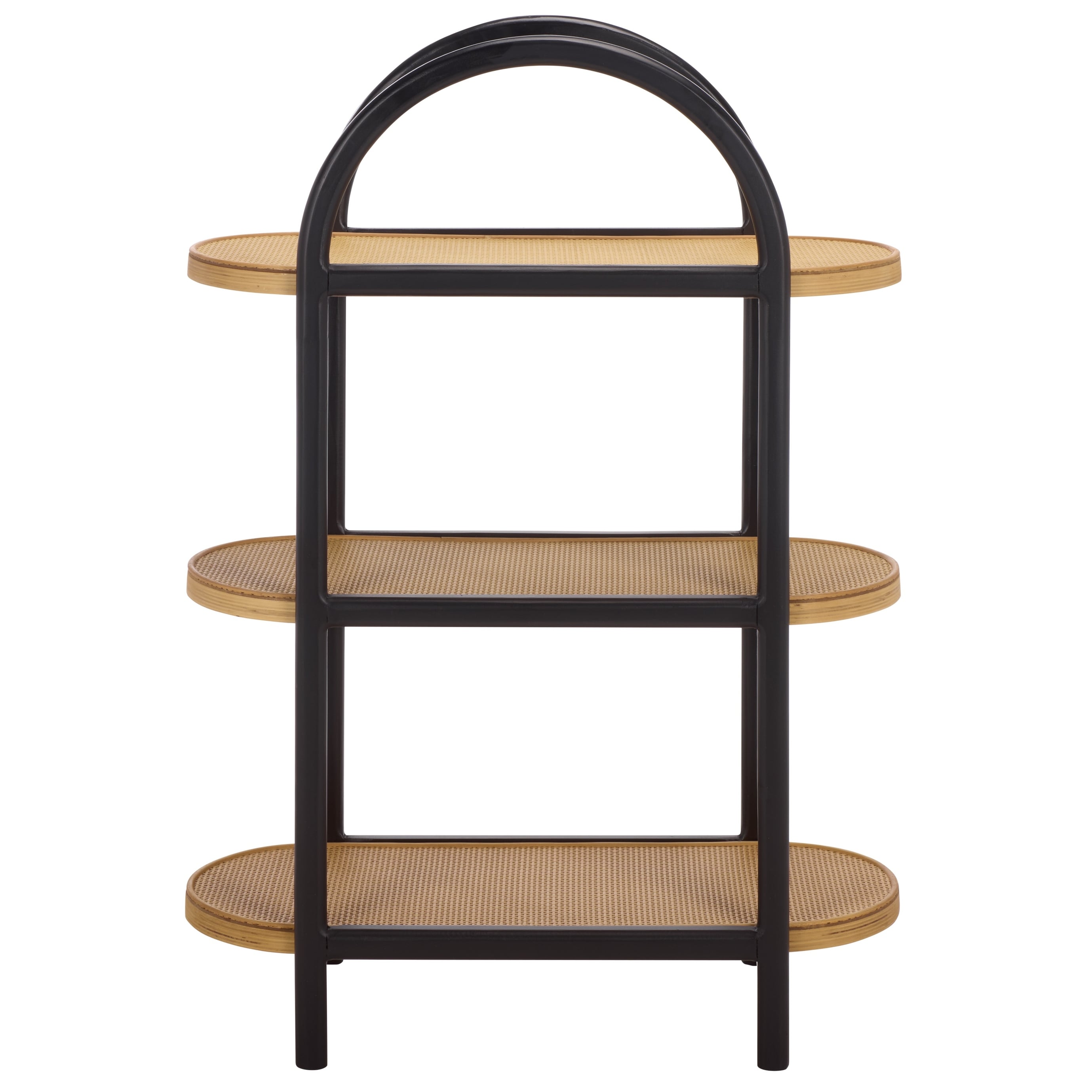 Sei Furniture Wilson Wood And Pe Rattan Shelf 27 W X 12 D X 40 H