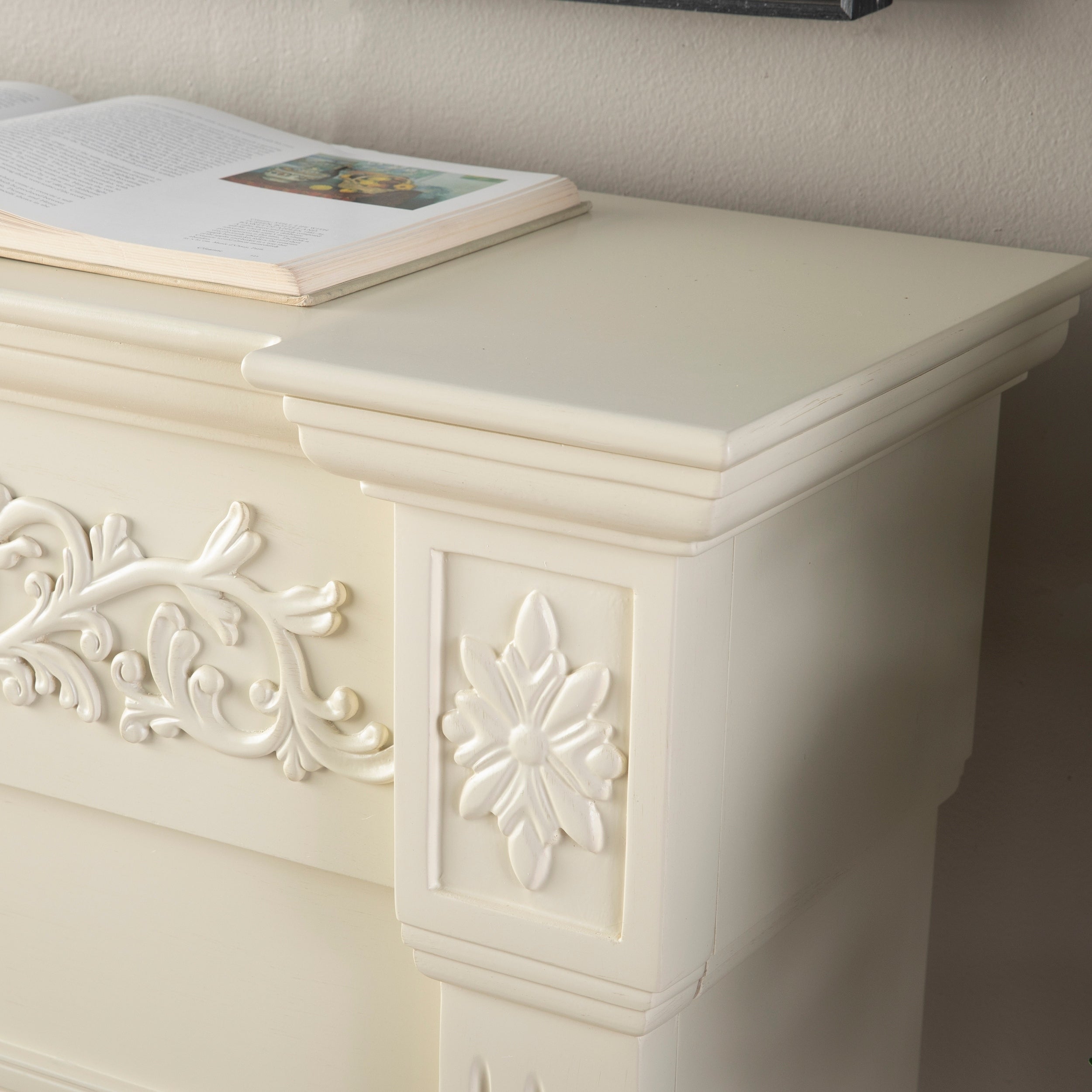 Gracewood Hollow Zitkala Ivory Electric Fireplace