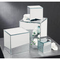 Square Glass Mirrored Pedestal Pack Of 4
