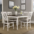Shelby 5 Piece White Dining Set