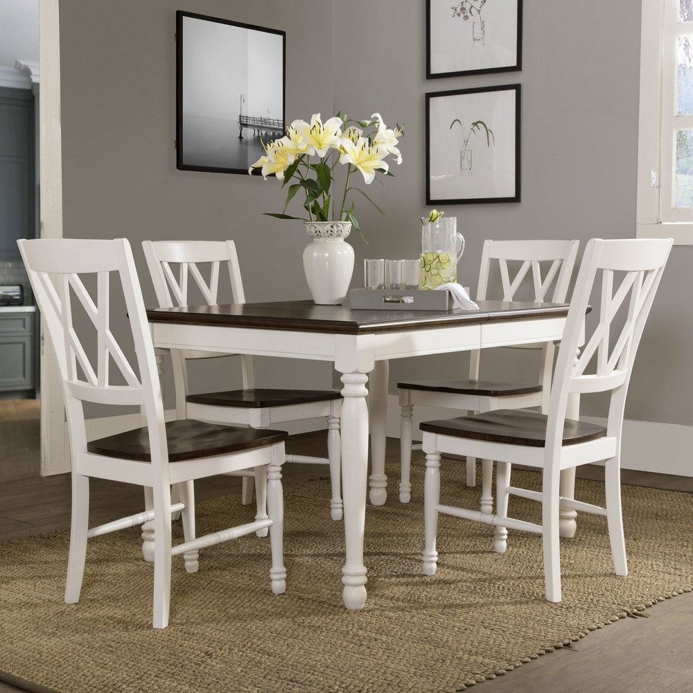 Shelby 5 Piece White Dining Set