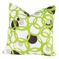 Siscovers Full Circle Green Black White Polyester Square Throw Pillow