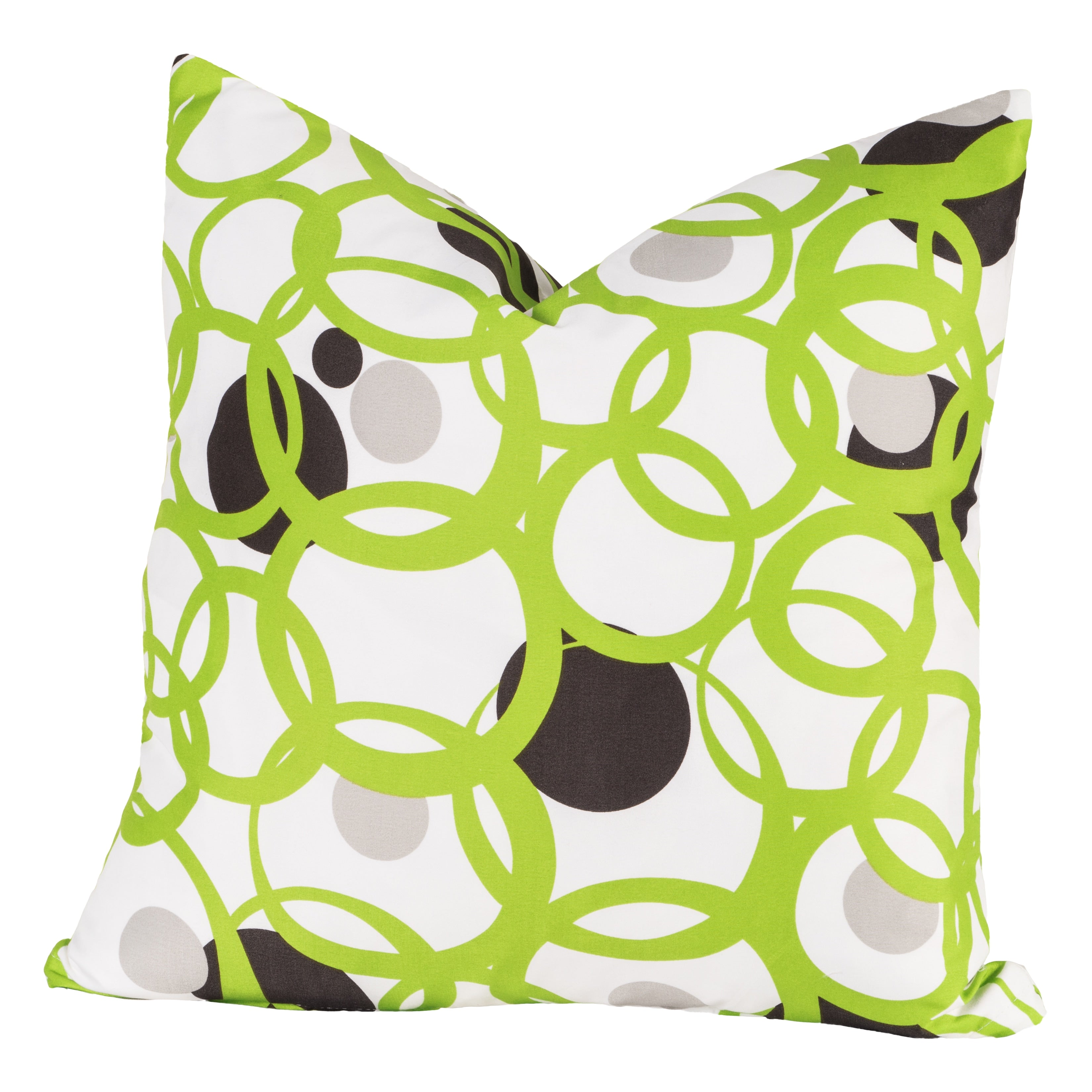 Siscovers Full Circle Green Black White Polyester Square Throw Pillow