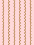 Ric-Rac Stripe Peel + Stick Wallpaper by Sarah Jessica Parker, Pink Pecan Swatch