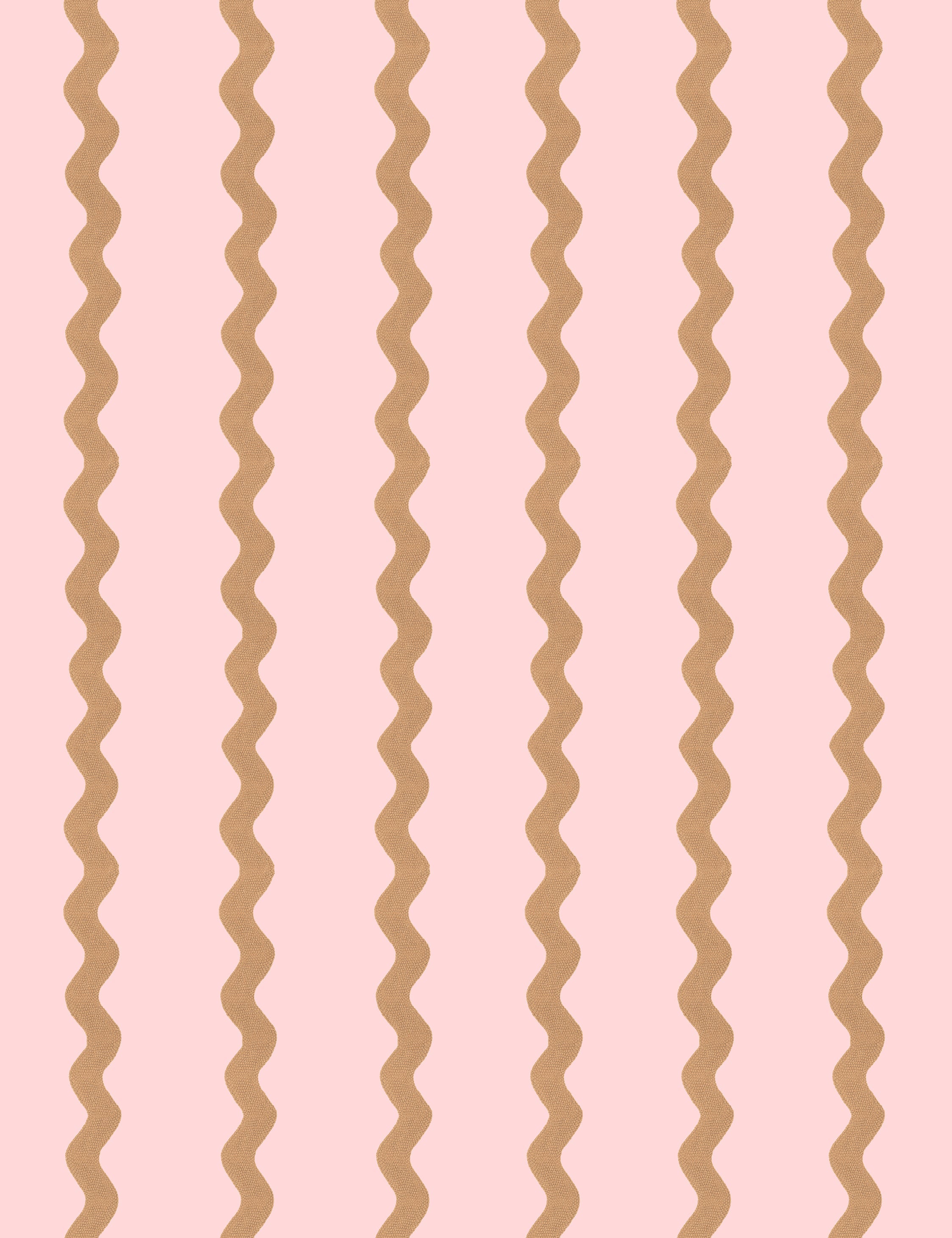 Ric-Rac Stripe Peel + Stick Wallpaper by Sarah Jessica Parker, Pink Pecan Swatch