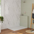 Smc Alcove Shower Pan Base With Left Right Drain Low Profile Wheelchair Access Slip Resistant Cupc Certified