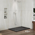 Smc Alcove Shower Pan Base With Reversible Drain Low Profile Wheelchair Access Slip Resistant Cupc Certified