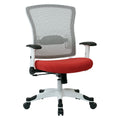Space Seating White Frame Managers Chair With Padded Mesh Seat And Back