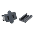 Spt 1 Female Plug Snap On Vampire Plugs Black Polarized 8 Amp 25 Pack Medium