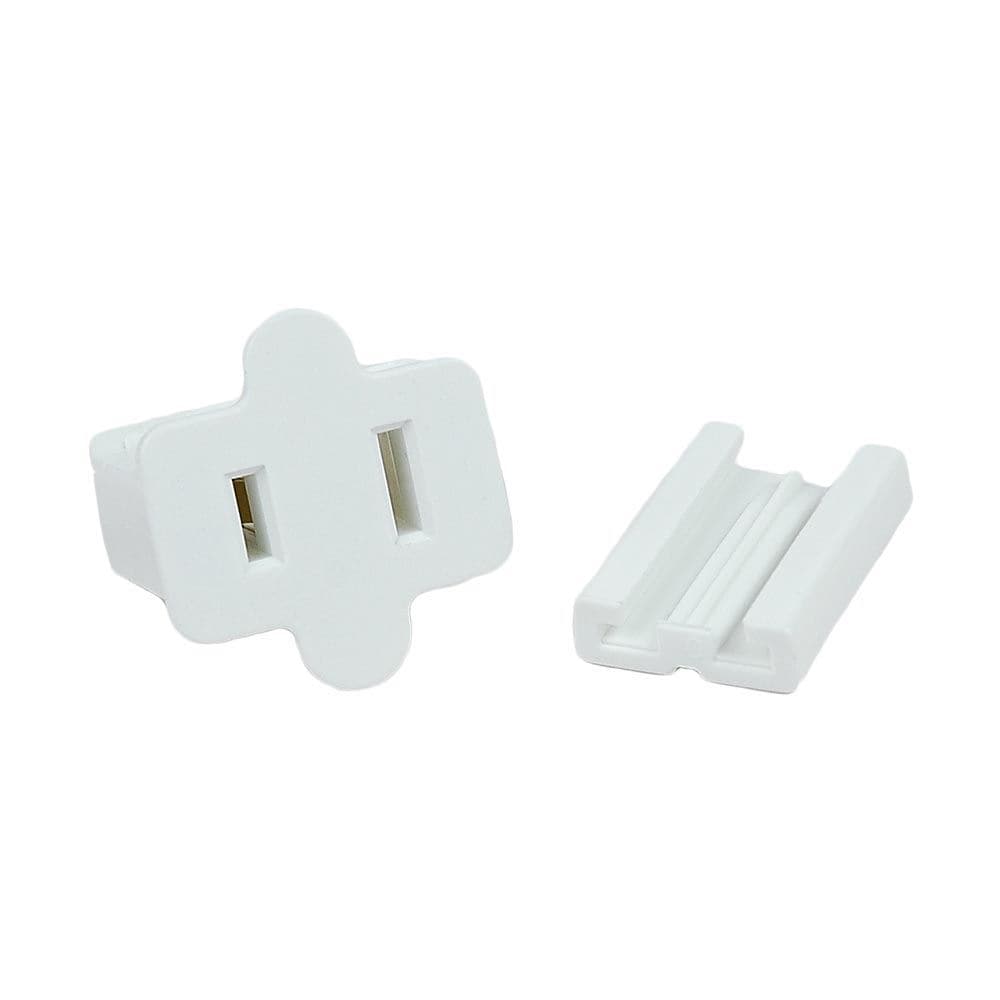 Spt 2 Female Plug Snap On Vampire Plugs White Polarized 10 Amp 25 Pack Medium