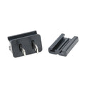 Spt 2 Male Plug Snap On Vampire Plugs Black Polarized 10 Amp 25 Pack Medium