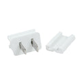 Spt 2 Male Plug Snap On Vampire Plugs White Polarized 10 Amp 25 Pack Medium