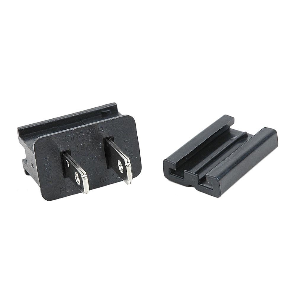 Spt1 Male Plug Snap On Vampire Plugs Black Polarized 8 Amp 5 Pack Medium