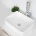 Porcelain Rectangular Vessel Bathroom Sink White 18 3 4 L X 14 1 2 W X 5 1 8 D