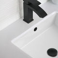 Porcelain Rectangular 20 Inch Undermount Bathroom Sink With Overflow 19.5 X 15.5 X 7