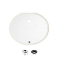 Porcelain Oval 19.5 Inch Undermount Bathroom Sink With Overflow 19 X 15 X 7.25
