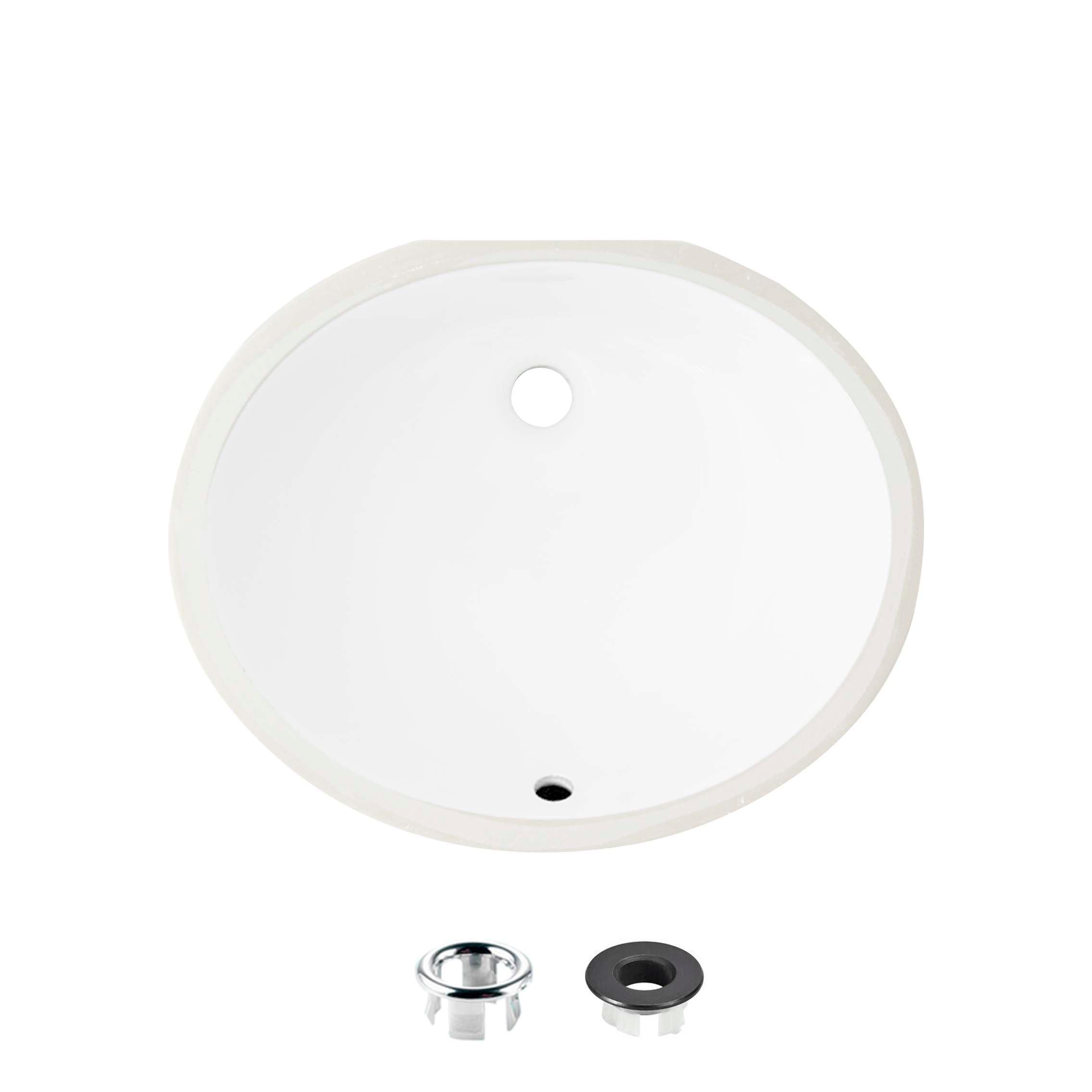 Porcelain Oval 19.5 Inch Undermount Bathroom Sink With Overflow 19 X 15 X 7.25