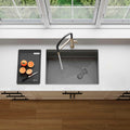 Undermount 27 Inch Workstation Single Bowl Kitchen Sink With Dura Tek Finish And Accessories Handmade
