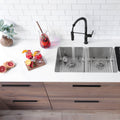 30 L X 17 3 4 W Double Basin Dual Mount Stainless Steel Kitchen Sink 18 Gauge