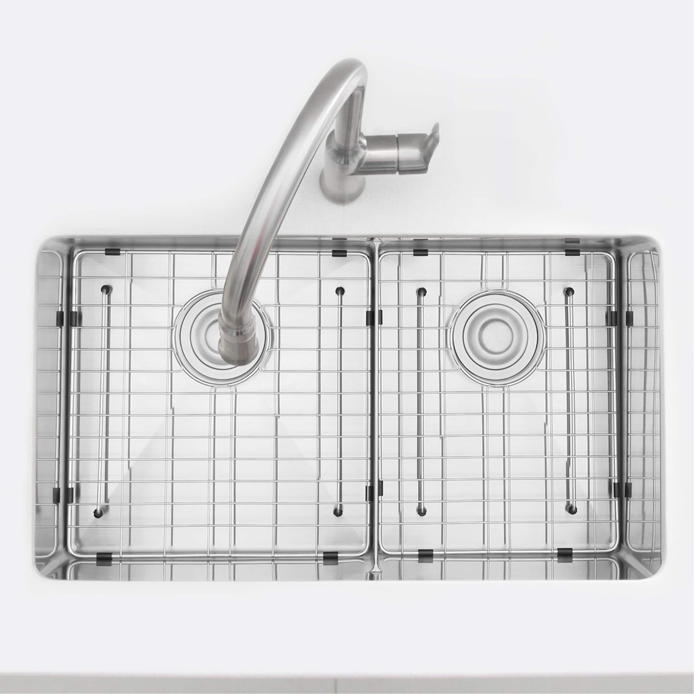 32 Kitchen Sink 16G Stainless Steel With Grid S 325Xg Roomy 32 X 18 X 10