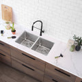 31 X 18 Double Bowl Kitchen Sink 18G Stainless Steel With Grid S 401G Toledo 31 X 18 X 9