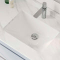 Porcelain Rectangular 18 Inch Undermount Bathroom Sink With Overflow 18.25 X 13 X 7