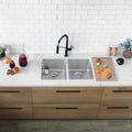 31 X 18 Double Bowl Kitchen Sink 18G Stainless Steel S 401 Toledo 31 X 18 X 9
