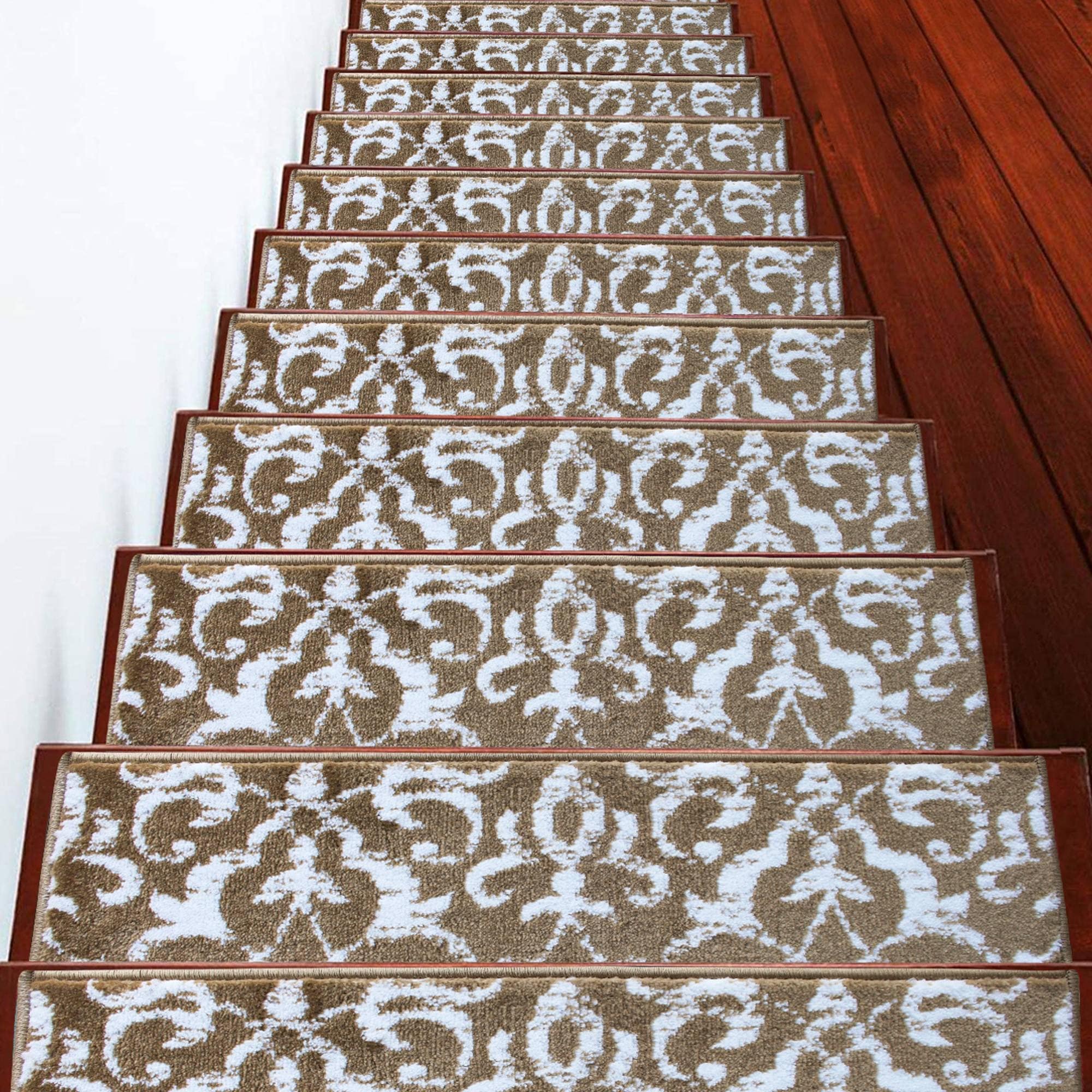 Sussexhome Floral Collection Stair Treads Polypropylene 9 X28