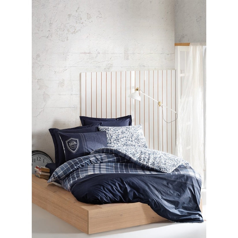 Sussexhome Navy Ships Duvet Cover Set