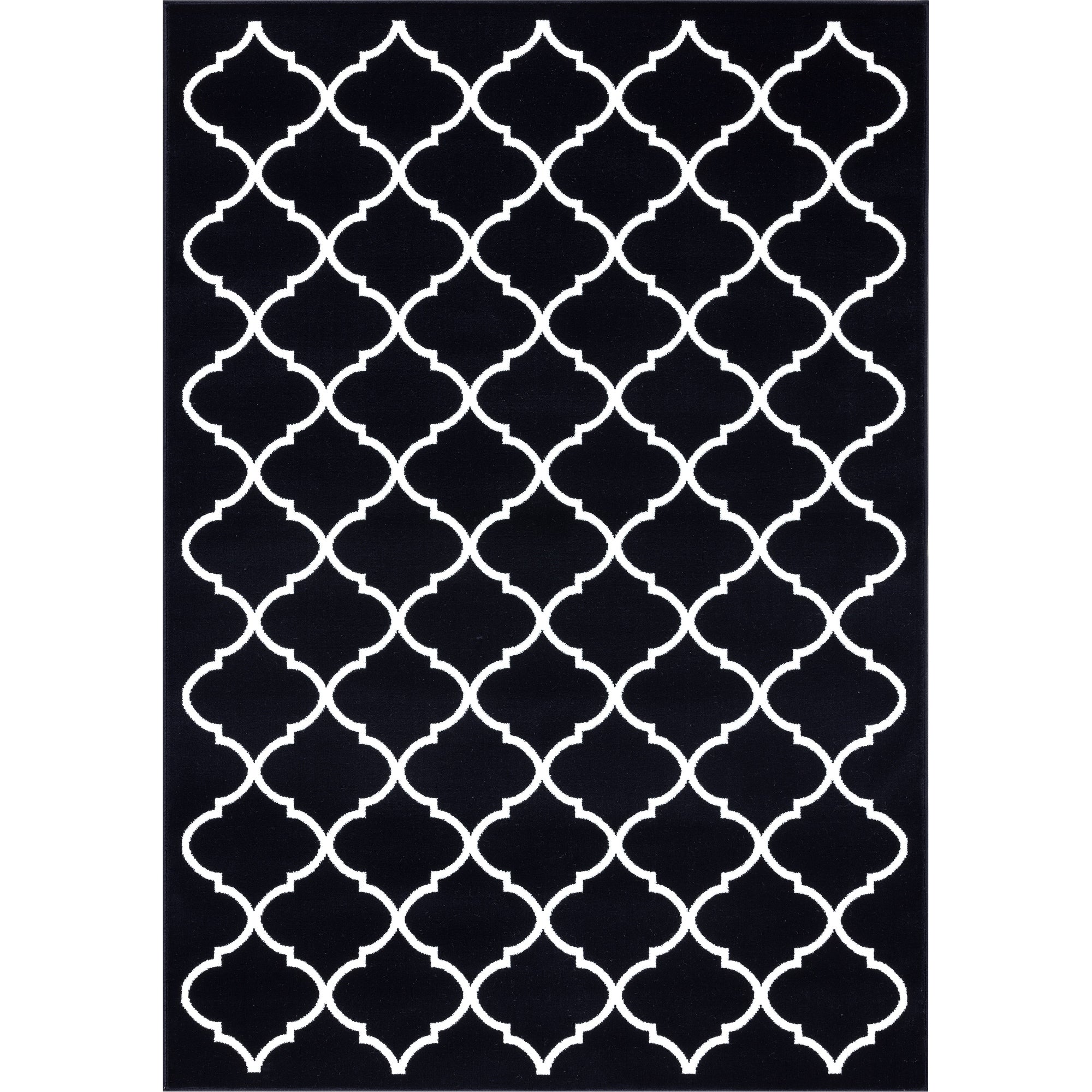 Sussexhome Area Rugs Modern Desing For Living Room 3 X 5 Red White 3 X 5