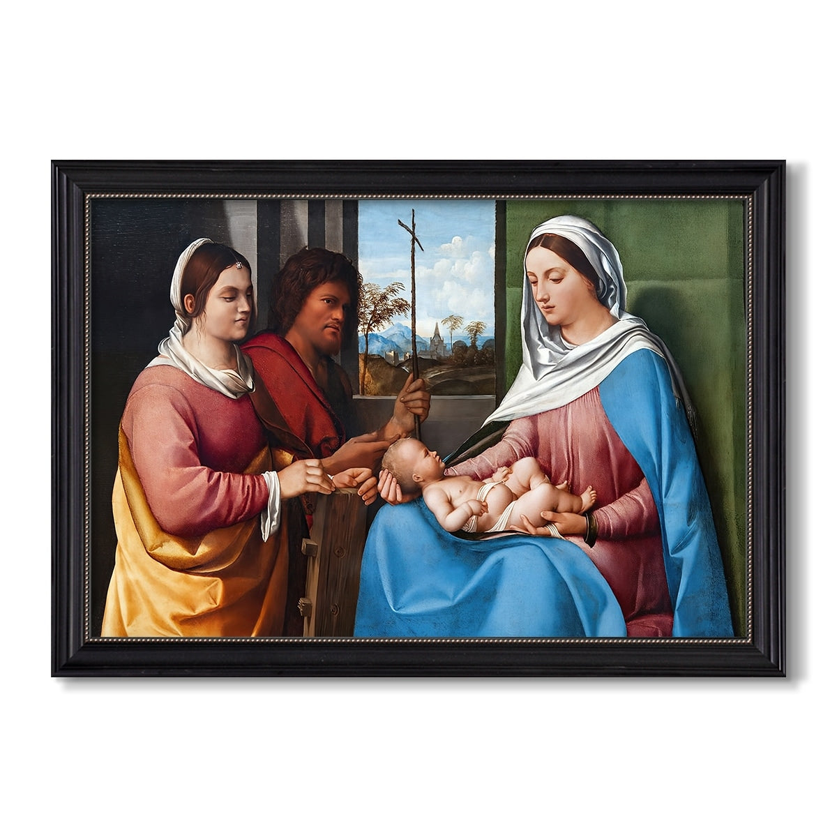 Sacred Conversation C 1505 Giorgione Custom Framed Canvas