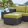Havenside Home Sadie Upholstered Outdoor Patio Ottoman
