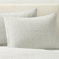 Sadira Organic Cotton Jacquard White with Black King Duvet Cover