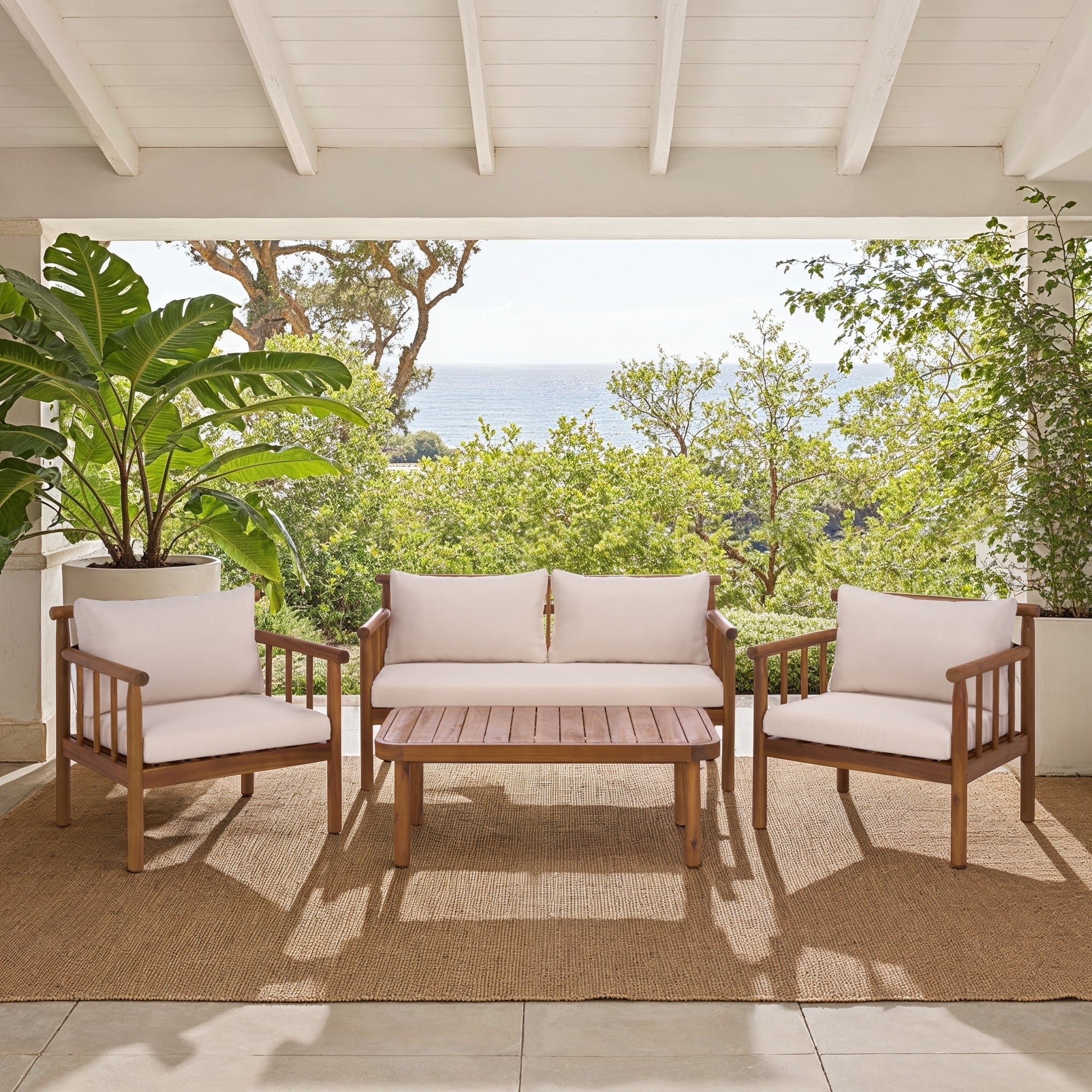Safavieh Outdoor Living Cardori 4 Piece Set 54 W X 27 D X 29 H
