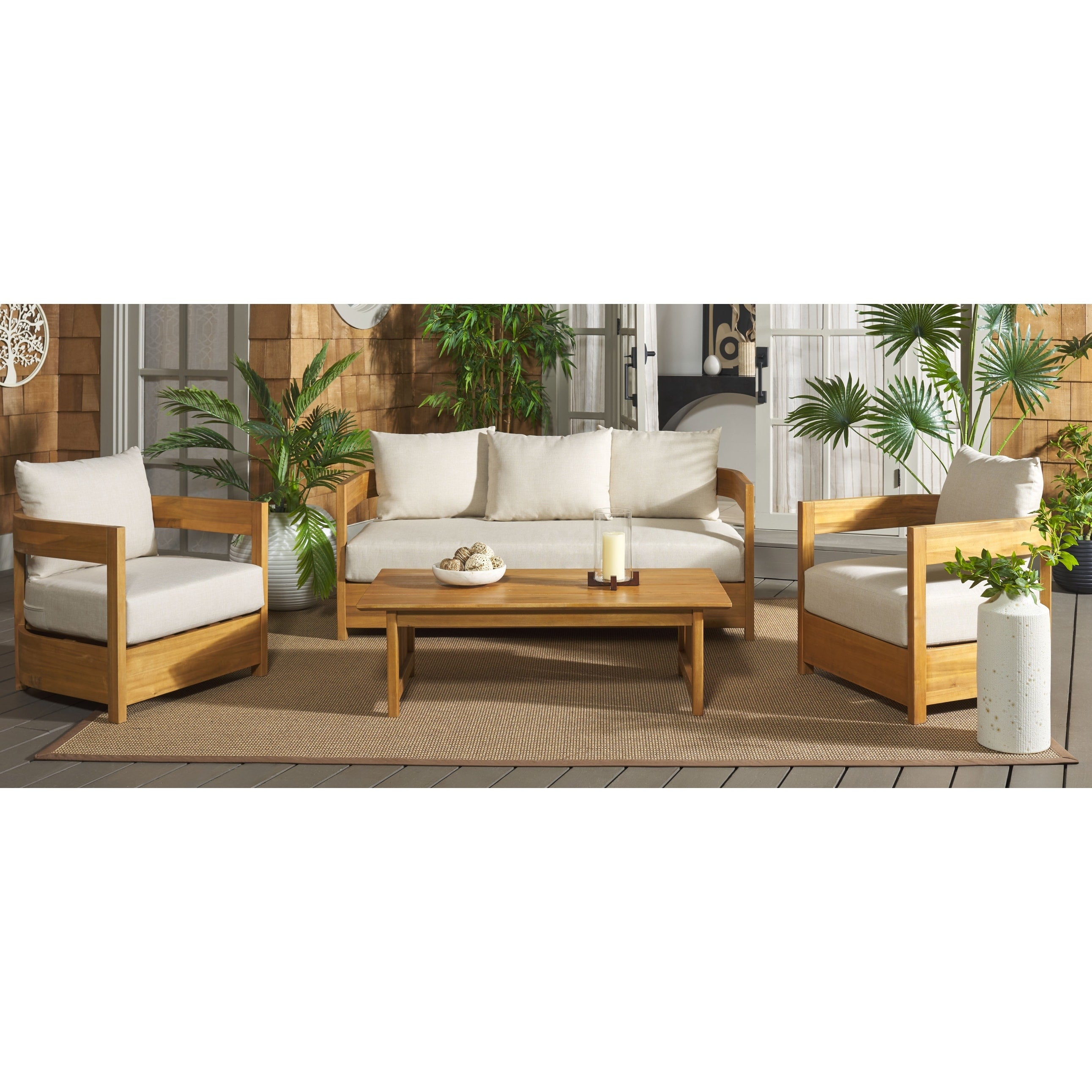 Safavieh Outdoor Living Kento 4 Piece Set 66 W X 29 D X 25 H