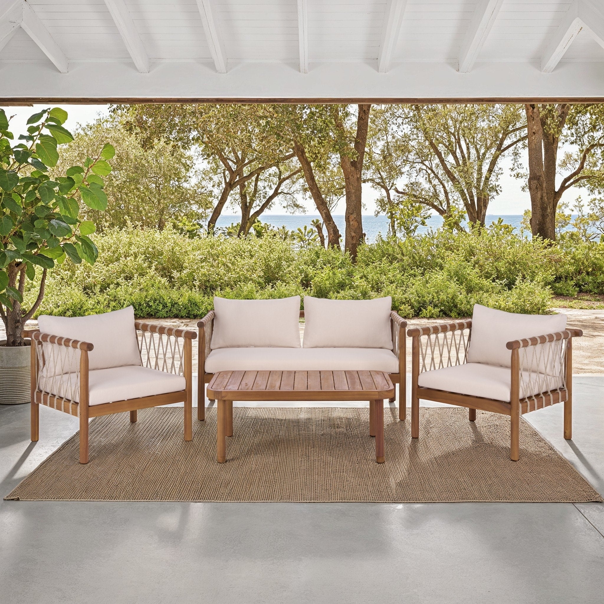 Safavieh Outdoor Living Sabrina 4 Piece Set 54 W X 31 D X 26 H