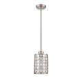 Sagamore 6 Inch Wide 1 Light Mini Pendant In Brushed Nickel 6In W X 6In D X 10In H