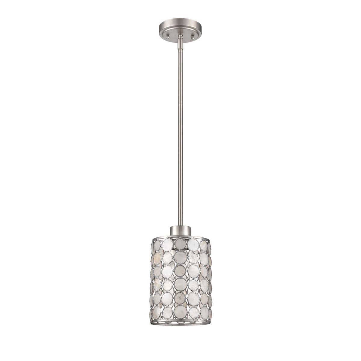 Sagamore 6 Inch Wide 1 Light Mini Pendant In Brushed Nickel 6In W X 6In D X 10In H